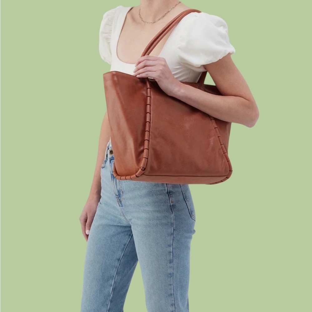 NWT HOBO Sadle  Brown Leather Tote Bag